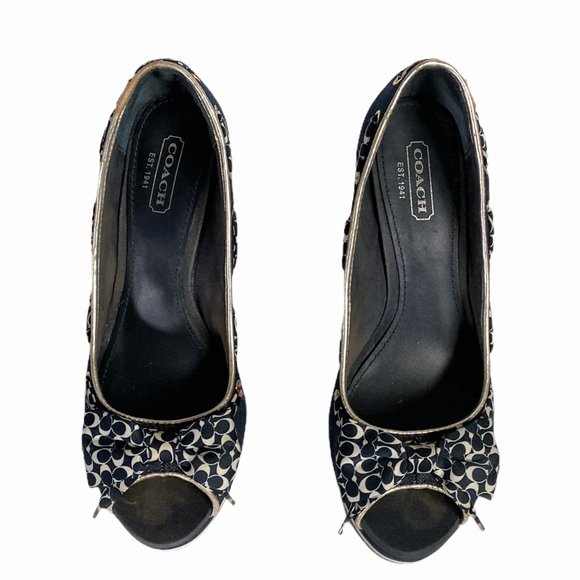 Coach Thalia Peep Toe Cork Wedge - Picture 2 of 8